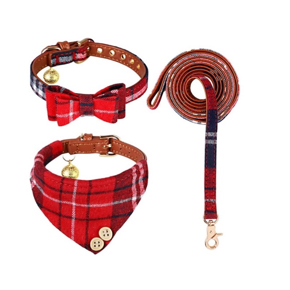 Other - Bow Tie Dog Collar and Leash Set,3 PCS